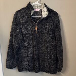 Pink Lily Charcoal Teddy Jacket